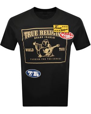 TRUE RELIGION Logo Patch T Shirt - Black
