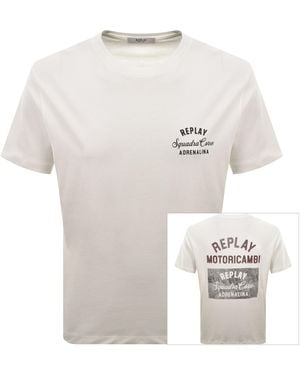 Replay Graphic T Shirt - White