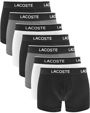Lacoste Underwear 7 Pack Trunks - Black