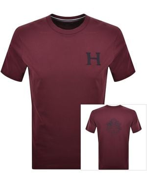Hackett Heritage H Back T Shirt - Purple