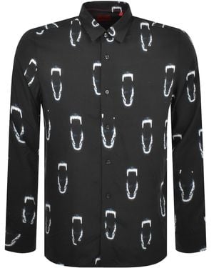 HUGO Emero Animal Graphic Shirt - Black