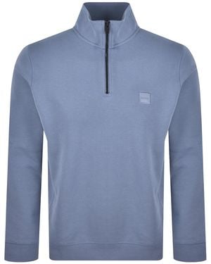 BOSS Boss Zetrust Quarter Zip Sweatshirt - Blue