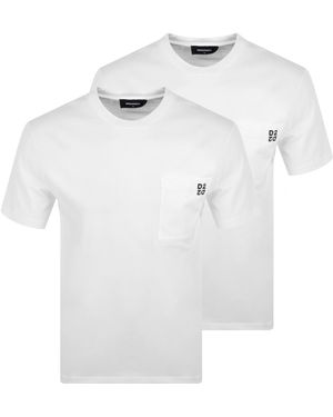 DSquared² Twin Pack T Shirts - White