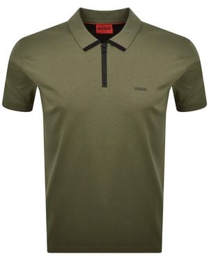 HUGO Dalomino Polo T Shirt - Green