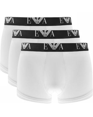 Armani Emporio Underwear 3 Pack Boxer Trunks - White