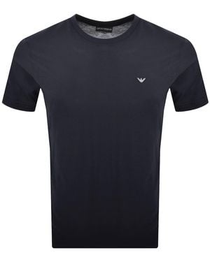 Armani Emporio Beachwear Crew Neck T Shirt - Blue
