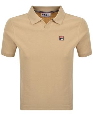 Fila Fila Tristiano Textured Polo T Shirt - Natural