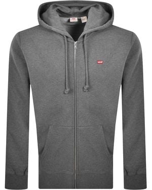 Levi's Original Logo Full Zip Hoodie - Grey