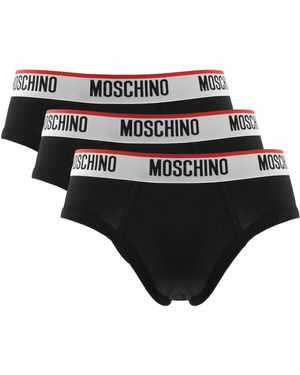 Moschino Underwear 3 Pack Briefs - Black