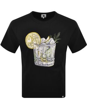Pretty Green Gin And Tonic T Shirt - Black