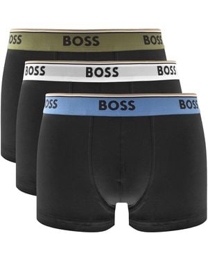 BOSS BUSINESS Boss Underwear 3 Pack Power Trunks - Black