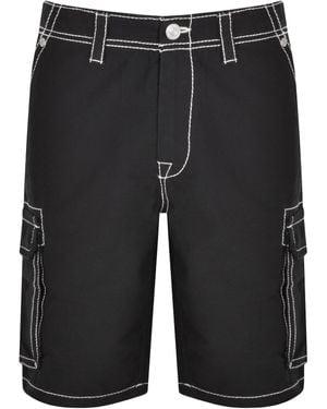 True Religion Big T Cargo Shorts - Black