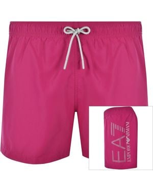 EA7 Emporio Armani Logo Swim Shorts - Pink