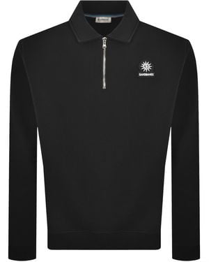 Sandbanks Quarter Zip Sweatshirt - Black