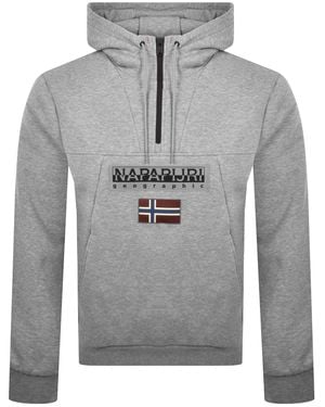 Napapijri Burgee Half Zip 2.0 Hoodie - Grey