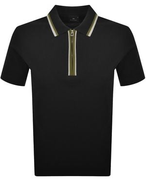 Paul Smith Tipped Polo T Shirt - Black