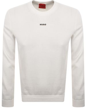 HUGO San Cassius Knit Jumper - White