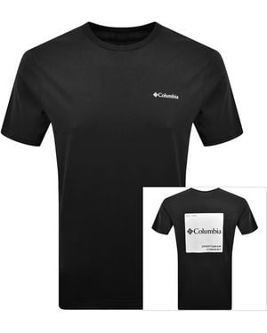 Columbia Logo Back T Shirt - Black