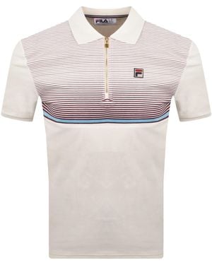 Fila Fila Paco Velour Polo T Shirt - Natural