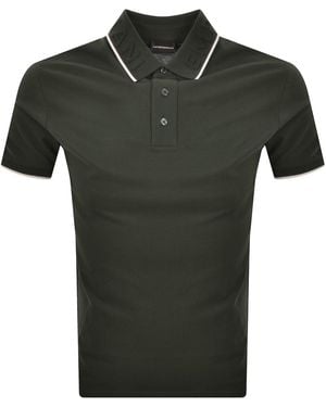 Armani Emporio Logo Collar Polo - Green