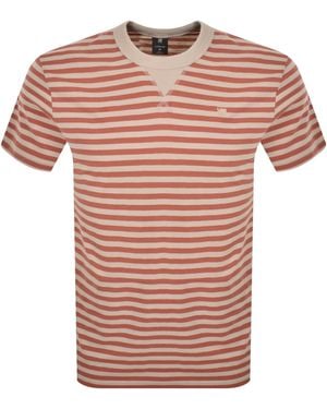 G-Star G-Star Nifious Striped T Shirt - Pink