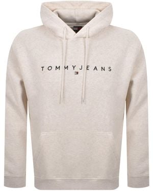 Tommy Hilfiger Linear Flag Logo Hoodie - Gray