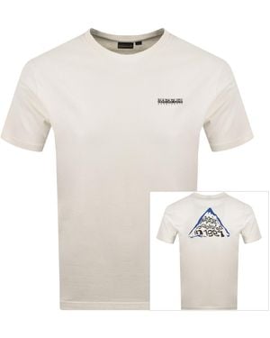 Napapijri Short Sleeve T Shirt Off - White