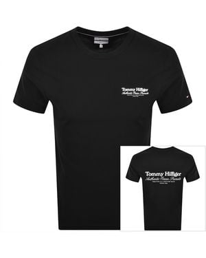 Tommy Hilfiger Back Graphic T Shirt - Black