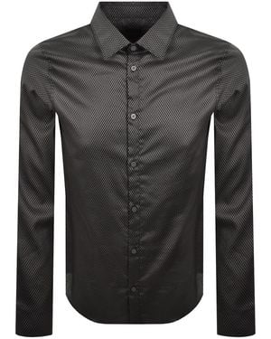 ARMANI EXCHANGE Long Sleeve Shirt - Black