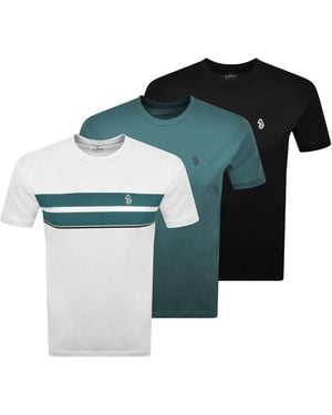 Luke 1977 Johnys 3 Pack Short Sleeve T Shirts - Green