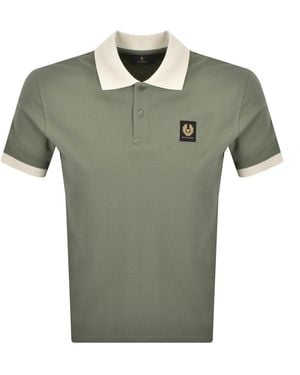 Belstaff Contrast Collar Polo T Shirt - Green