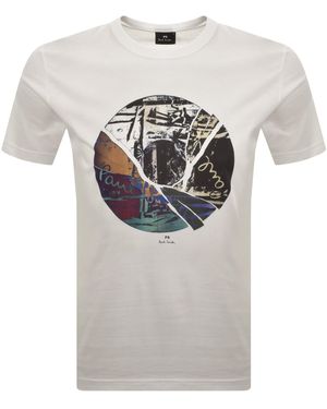 Paul Smith Short Sleeve Graphic T Shirt - Grey