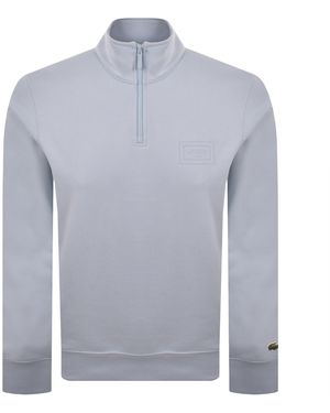 Lacoste Quarter Zip Sweatshirt Light - Blue