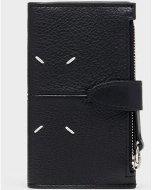 Maison Margiela Leather Zip Cardholder - Black