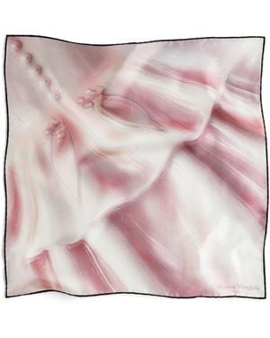 Maison Margiela Porcelain Print Silk Scarf - Pink