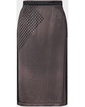 Maison Margiela Midirock Mit Paisley-Print, Frau, Größe - Grau