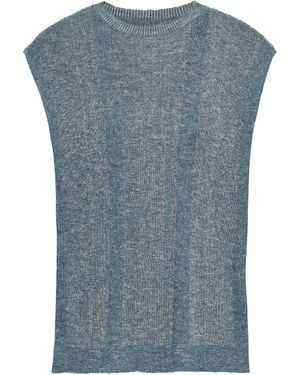 Maison Margiela Summer Chiné Knit Tank - Blue