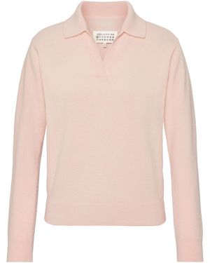 Maison Margiela Polo Knit Top - Pink