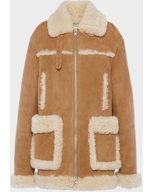 Maison Margiela Shearling Caban - Brown