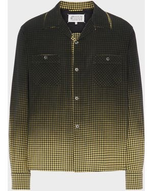 Maison Margiela Gradient Check Shirt - Green