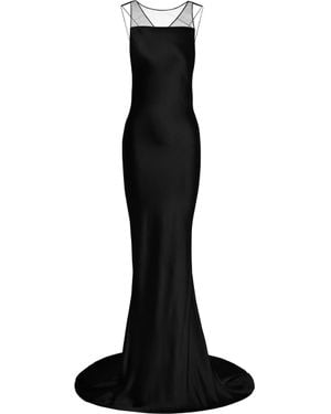 Maison Margiela Hammered Satin Gown - Black