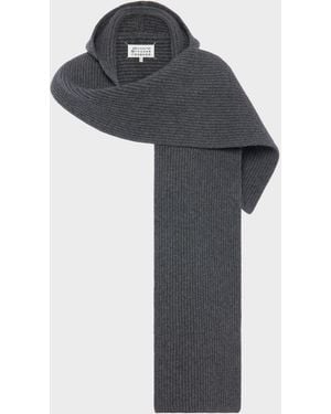 Maison Margiela Wool Hooded Scarf - Black