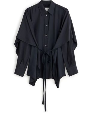 Maison Margiela Cape-Sleeve Shirt - Blue