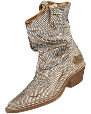 Maison Margiela Tabi Rhinestone Western Boot - Grey