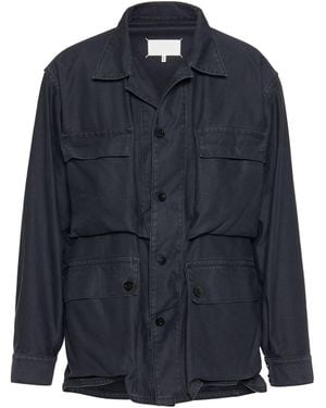 Maison Margiela Cotton Caban Jacket - Blue