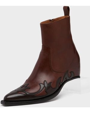 Maison Margiela Heel-Less Western Flame Boot - Brown