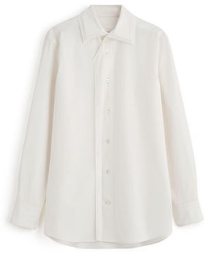 Maison Margiela Fusion Velvet Placket Cotton Shirt - White