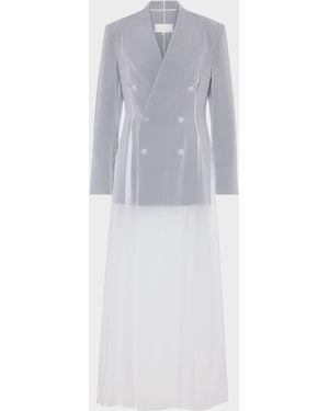 Maison Margiela Covered Tailored Maxi Dress - Blue