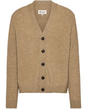 Maison Margiela Strickcardigan Mit Pilling-Effekt, Mann, Größe - Natur