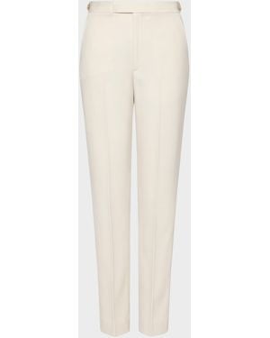 Maison Margiela Pantalon Ajusté En Laine, Femme, Taille - Blanc